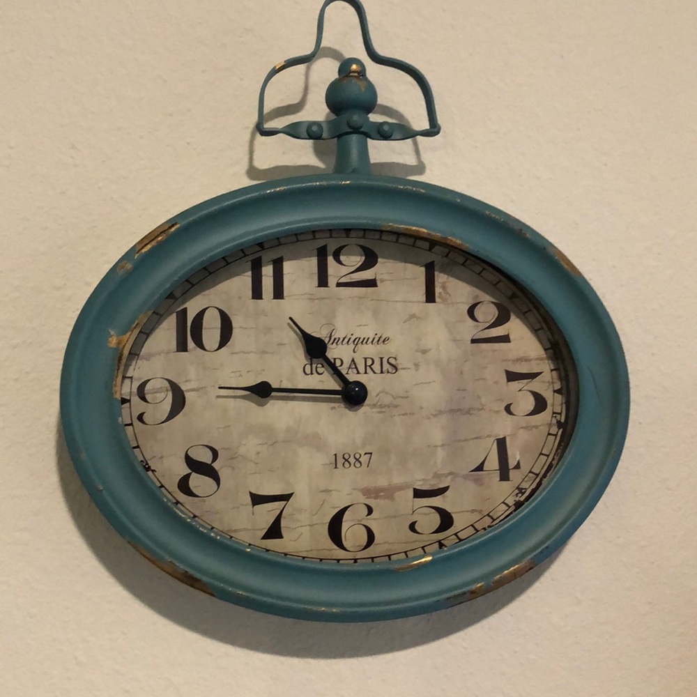 Teal Wall Clock